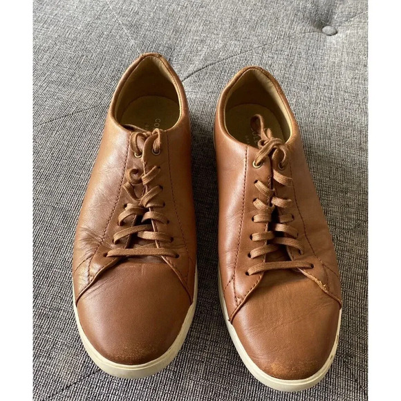 Cole Haan Other - COLE HAAN  GRAND.OS-Chestnut Brown Leather Mens Sz 9M Casual Boat/Deck Sneakers